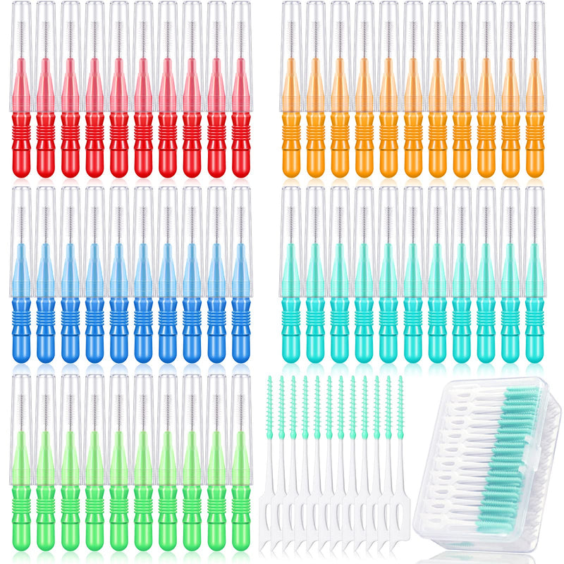 Patelai 350 Pieces Interdental Brush Tooth Floss Tooth Cleaning Tool Toothpick Dental Flossing Head Oral Flosser Refill Dental Flosser Toothpick Cleaners Mixed Color