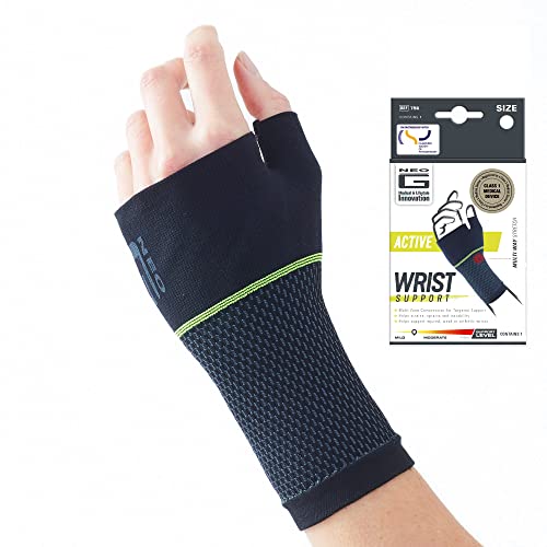 Neo-G Active Wrist Support – For Sports, Golf, Basketball, Football, Yoga, Tennis. For Sprains, Strains, Tendonitis, Injury Recovery - Multi Zone Wrist Compression Sleeve – S Small: 13 – 16 CM/5.1 – 6.3 IN