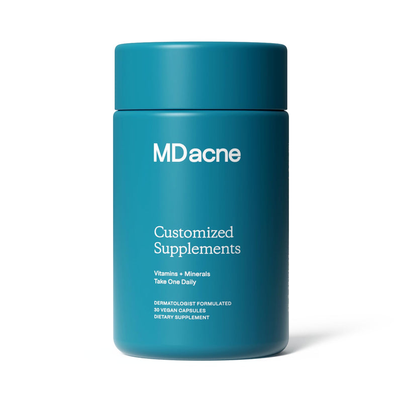 MDacne Skin Clearing Vitamins & Minerals for Acne-Prone Skin, 30 Count | Supports clear, calm skin from within; vegan, formulated & manufactured in USA in an NSF GMP-certified facility 30 Count (Pack of 1)