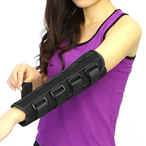 Adult Kid Elbow Brace Splint Cubital Tunnel Syndrome Adjustable Elbow Support Brace Fracture Immobilizer Protector Tennis Arm Stabilizer Night Sleep Elbow Arthritis Tendonitis Pain Relief Splint Wrap Small, Fit Arm 6-9 inch