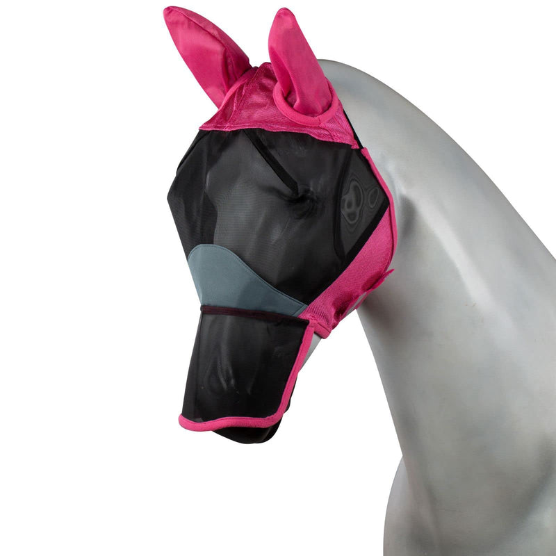 Horze Eira Soft Polyester UPF 25 UV Protection Insect and Fly Mask - Pink - Horse - BeesActive Australia