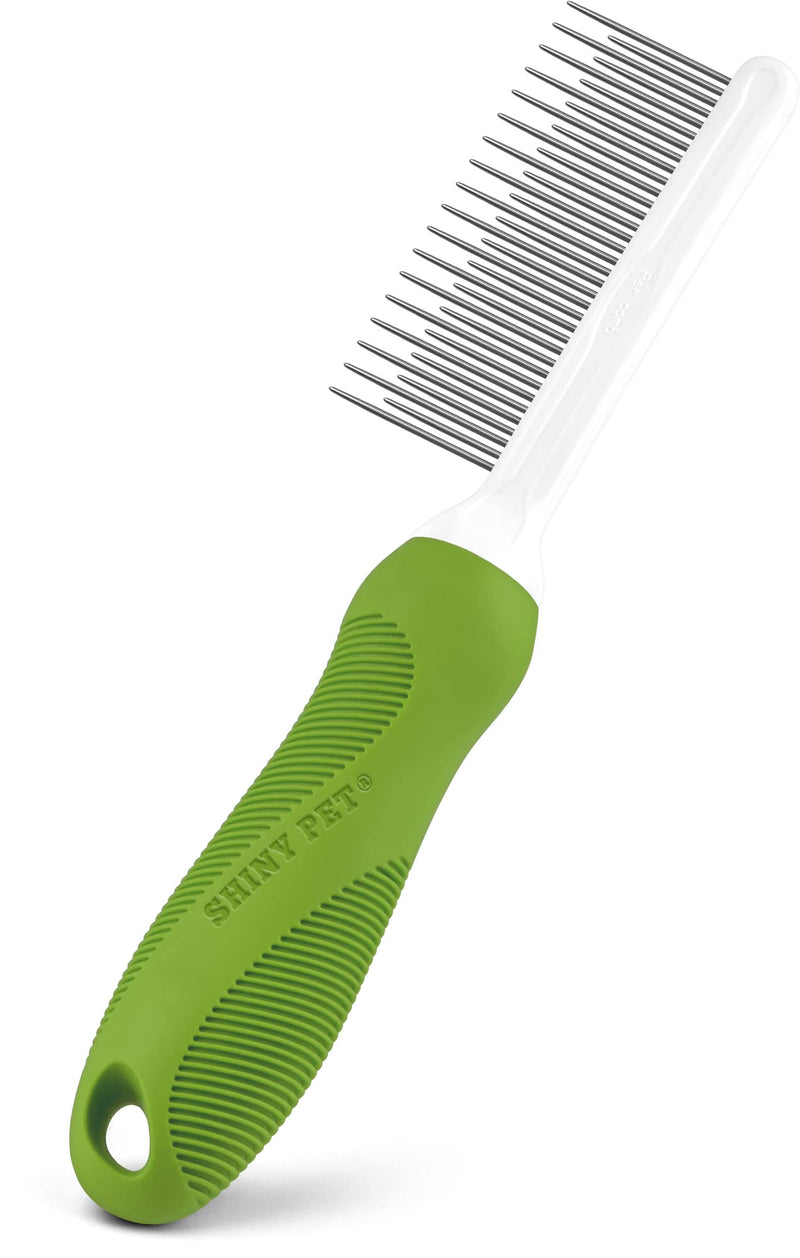 Detangling Pet Comb for Dogs & Cats - Detangler Grooming Tool with Long & Short Stainless Steel Metal Teeth for Dematting Matted Fur, Combing Out Knots, Removing Tangles from Undercoat - Ebook Guide - BeesActive Australia