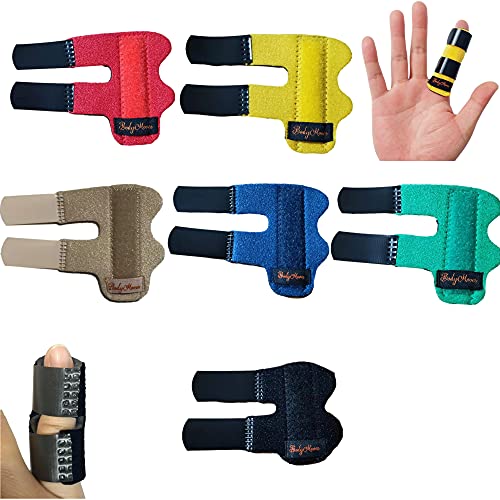 BodyMoves 5 Finger Splints plus 1 pinkie/kid splint (with Black Pinkie) with Black Pinkie
