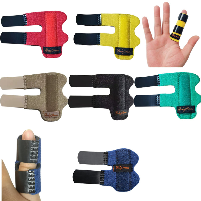 BodyMoves 5 Finger Splints plus 1 pinkie/kid splint (with Blue Pinkie) with Blue Pinkie