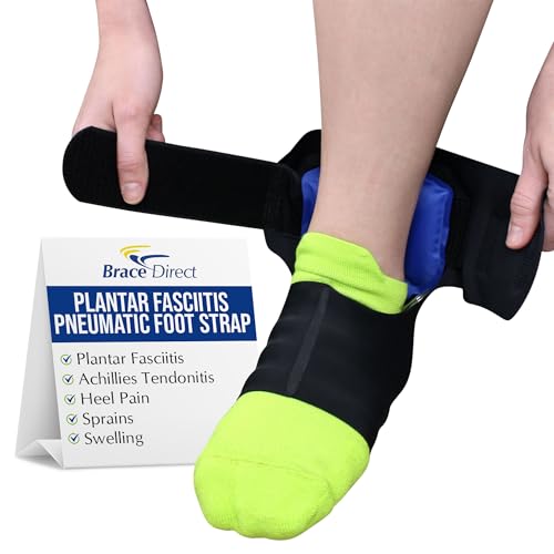 Brace Direct Plantar Fasciitis Foot Strap, Pneumatic Air Cell Heel Support S