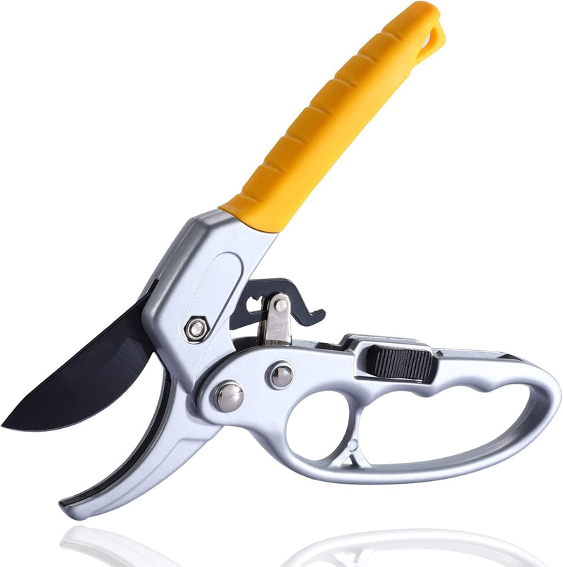 premium garden clippers, work 3 times easier, arthritis weak hand snips pruner-yellow - BeesActive Australia
