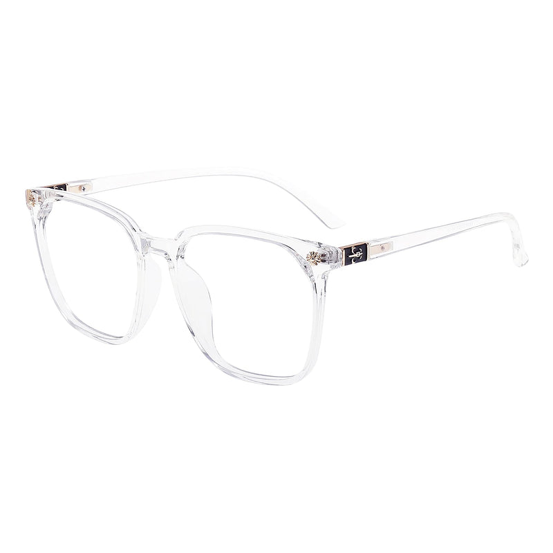 GUDVUE Oversized Blue Light Glasses, Computer Reading/Gaming/Phones Glasses, Anti Glare/UV400/Eye Strain, Large Square Frame, Clear Crystal Clear - BeesActive Australia