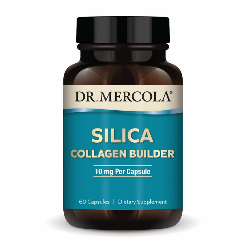 Dr. Mercola Silica Collagen Builder, 60 Capsules (60 Servings) | Plant-Based Silica Supplement to Support Skin, Hair, Nail, and Bone Health, Non-GMO, Gluten-Free, and Soy-Free 60 Count (Pack of 1)