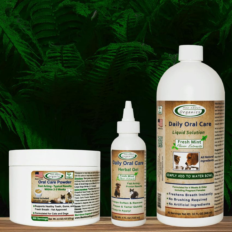 Complete Dental Care Kit – Large Dental Powder, 32oz Water Additive, 4oz Dental Gel - Ultimate Pet Bundle for Dog & Cat Oral Health, Tartar Control, Teeth Cleaning & Gingivitis - PawsPlanet Australia