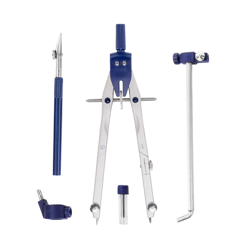 Pacific Arc Quick Rapid Bow Compass with Extension bar, ruling Pen, Universal Adaptor, 6 inch Break Leg, and Replacement Lead. Extension Bar With Ruling Pen - BeesActive Australia