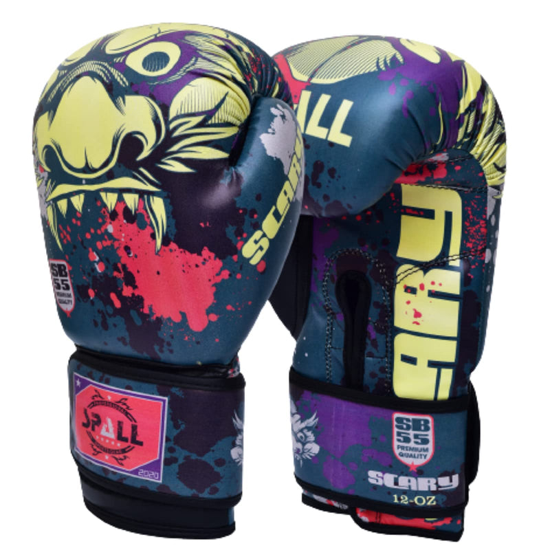 Spall Pro US Boxing Gloves for Men & Women - Pro Training Sparring Punching Gloves - Muay Thai MMA, Kickboxing Heavy Bag Workout Leather Boxing Gloves Green 6 OZ