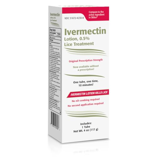 TARO Ivermectin Lotion 0.5% Lice Treatment for Adults and Kids 4FL Oz