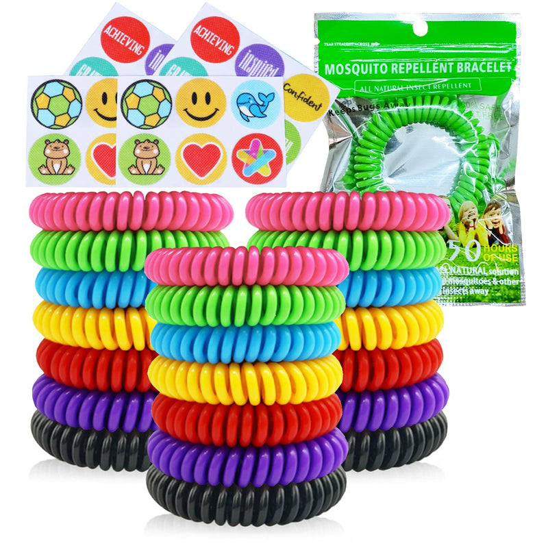 Mosquito Repellent Bracelets, 21 Pack Individually Wrapped Waterproof Insect Bug Repellent Wristbands for Kids Adults Outdoor Camping Fishing Traveling - BeesActive Australia