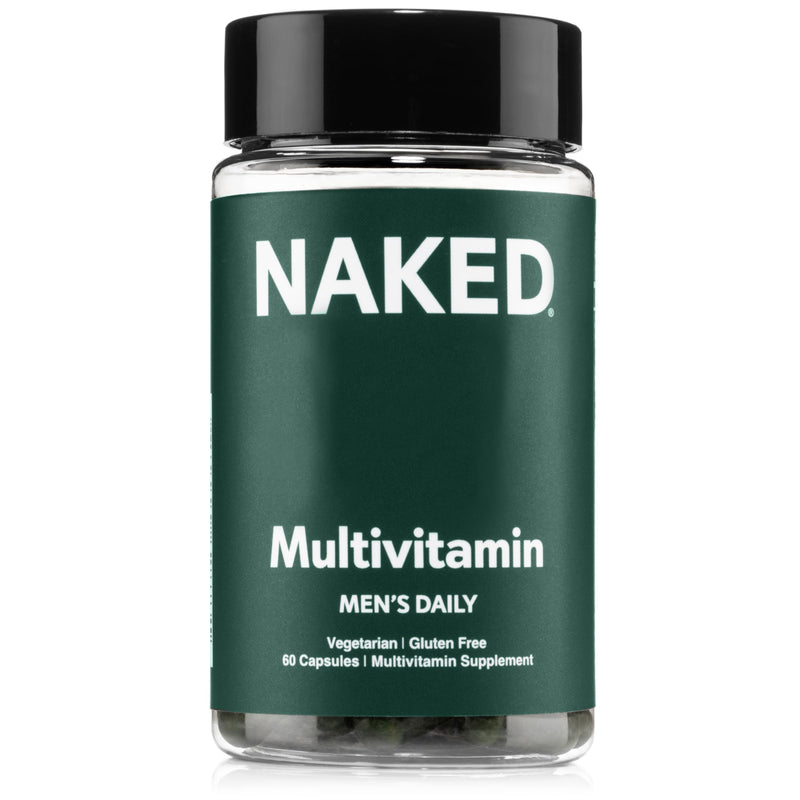 NAKED Men’s Multi – Daily Multivitamin for Men – A, C, E, Selenium, Zinc, Fruit and Super Green Extracts and More to Boost Immune Support – Gluten-Free and Vegetarian Daily Vitamins – 60 Capsules Men's
