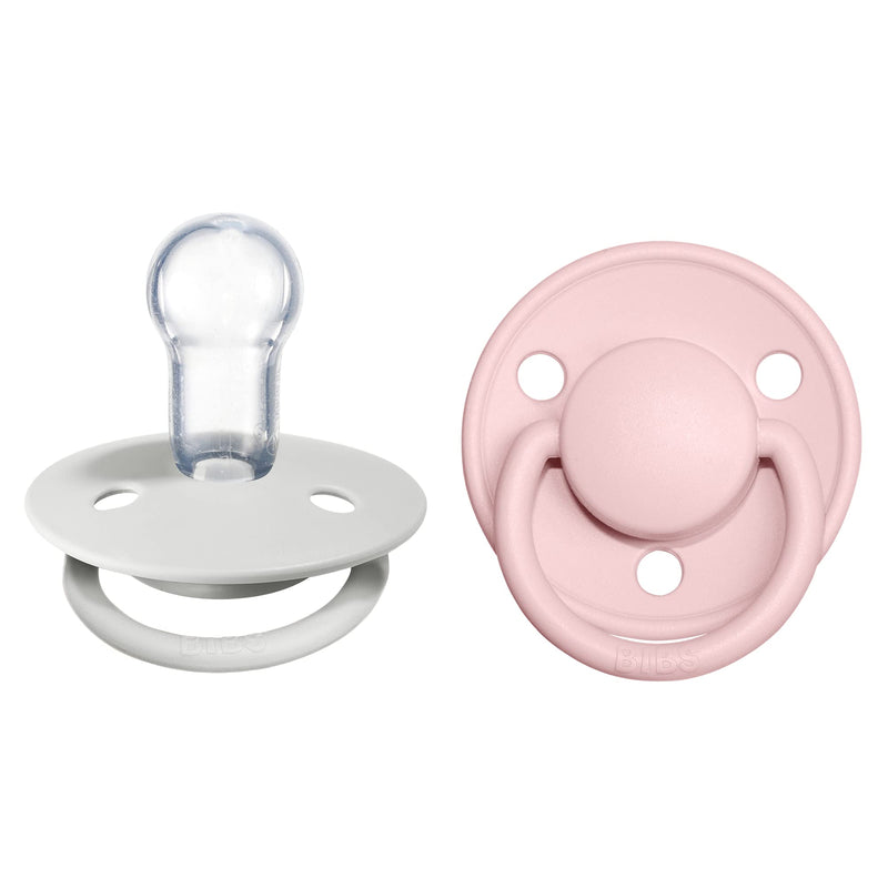 BIBS Pacifiers - De Lux Collection | BPA-Free Baby Pacifier | Made in Denmark | Set of 2 Blossom/Haze Color Premium Soothers | Size One Size - BeesActive Australia