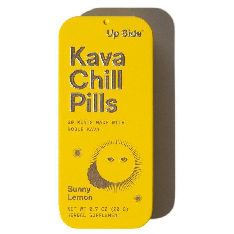 Up Side Kava Chill Pills ‚Äì Kava Kava Extract Candy, Sunny Lemon Flavor, Natural Supplement, Mood, & Relaxation Support ‚Äì 20 Herbal Refreshing Mints 20 Count (Pack of 1) - BeesActive Australia