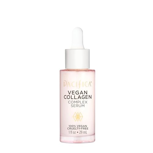 Pacifica Vegan Collagen Complex Face Serum Anti Aging Hydrating Serum w/Hyaluronic Acid for Plumping & Firming Collagen Boosting Facial Serum for Fine Lines & Wrinkles Clean Dermatologist Tested