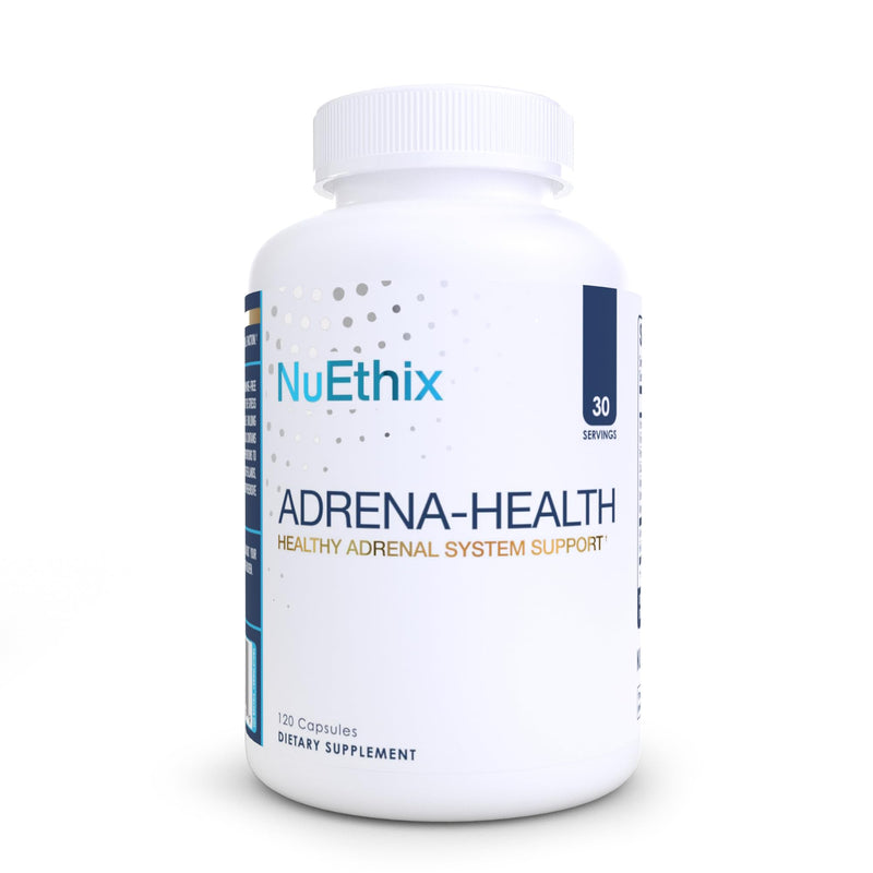 NuEthix Formulations Adrena-Health Dietary Supplement, Support Cortisol Health, Energy Levels, Mood Moderation, Adrenal Support Supplements for Women & Men, Fatigue Supplement - 120 Capsules