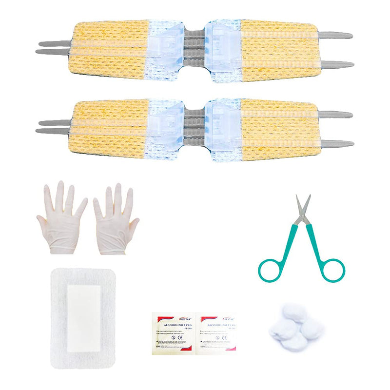 Emergency Laceration Closure Kit for Lacerations and Cuts, 10 Piece Set