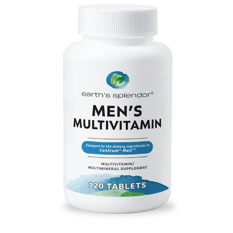 Earth's Splendor Men Multivitamin Immune B12 A C D E K B6 120 Tablets | Men's Multivitamin Overall Wellness Metabolism Immune Vitamins A C D E K B6 B12 120 Tablets