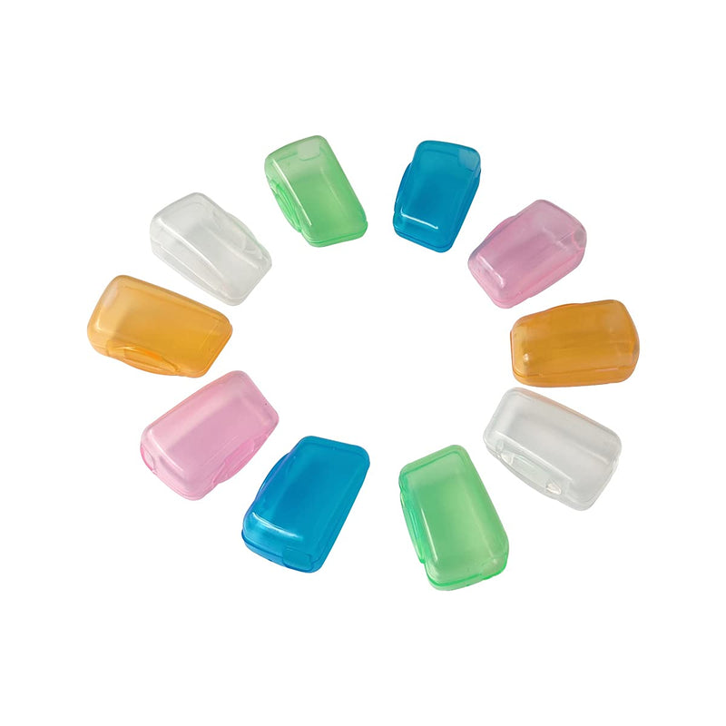 10 Pieces Portable Toothbrush Containers Travel Toothbrush Cap Cover Tooth Brush CapsConvenient for Travel, Home, Office and Hotel Use - BeesActive Australia