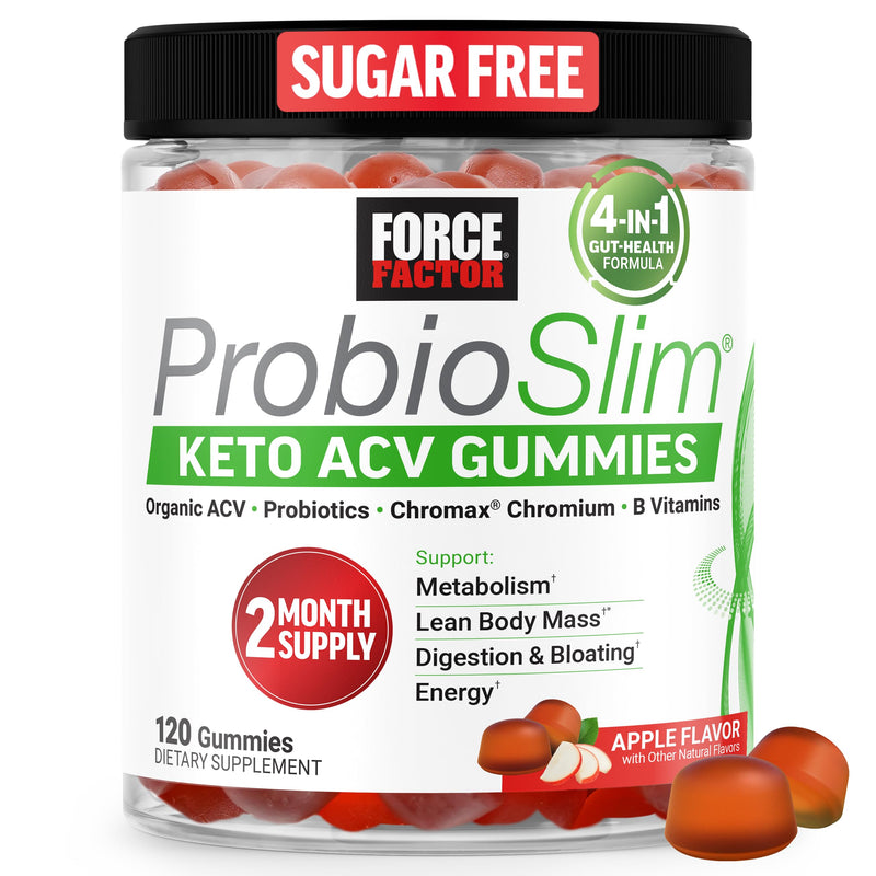 Force Factor ProbioSlim Apple Cider Vinegar Gummies 120 Count (Pack of 1) 120 Gummies