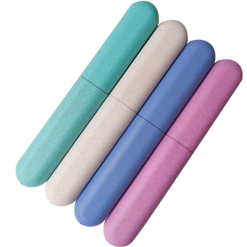 4 Pack Travel Toothbrush Case, Holder Toothbrush Travel Containers for Trip Home Camping Dust-Proof and Sanitary ，Travel Toothbrush Holder - BeesActive Australia