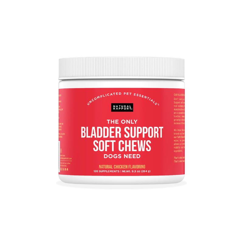 Natural Rapport Dog Bladder Support - The Only Bladder Support Chews Dogs Need - 120ct Supplements that Contain Cranberry and D- Mannose to Aid in Kidney Function Bladder Chew