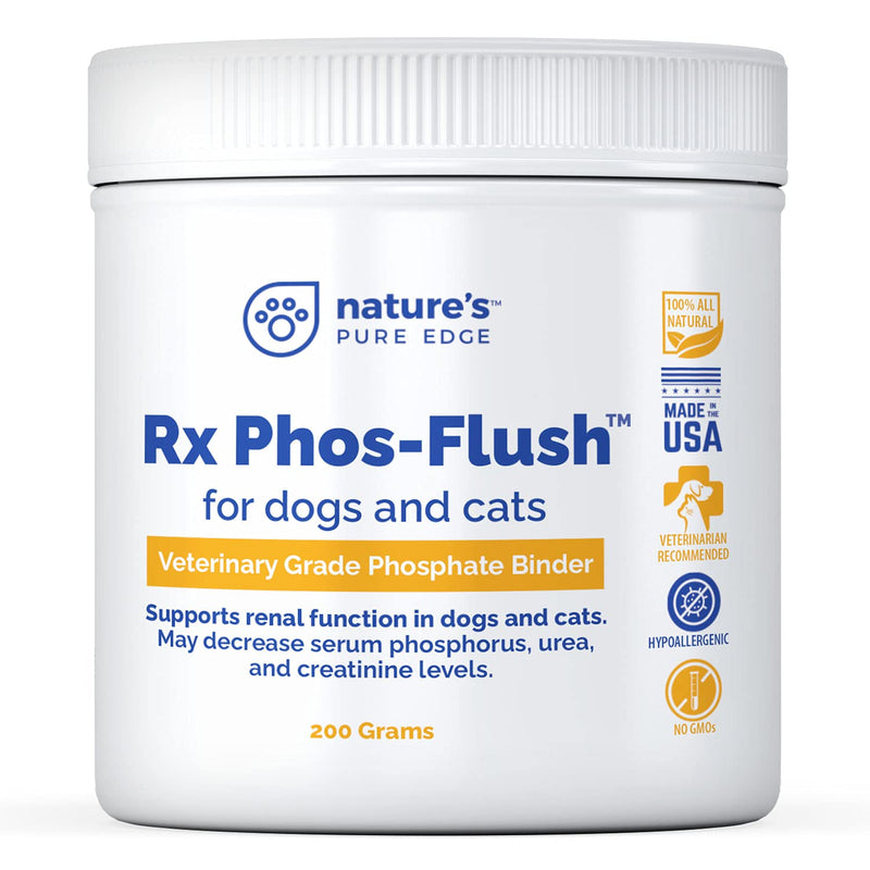 Rx Phos-Flush Phosphate Binder. Extra Large 200 Grams. Dog Kidney and Cat Kidney Support. Feline Urinary Tract Support. Compliments a Renal Failure Dog Food Diet or Cat Renal Support Diet. - BeesActive Australia