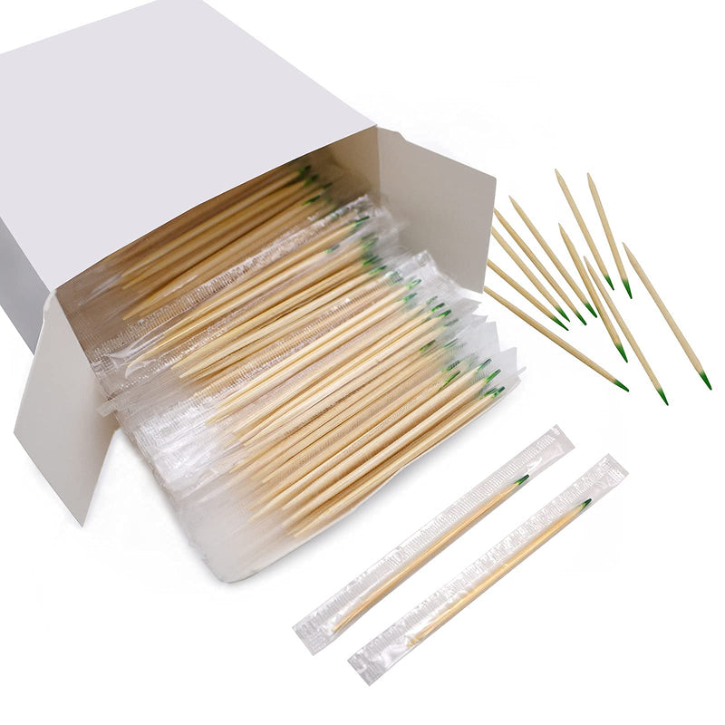 BLUE TOP Wood Bamboo Mint Individually Cello Wrapped Toothpicks 2.5 Inch Pack 1000,High Class Food Picks with flavor,Bamboo Mint Toothpicks for Appetizers,Cocktails,Fruits,Olive,BBQ picks. Mint Toothpick 1000 PCS - BeesActive Australia