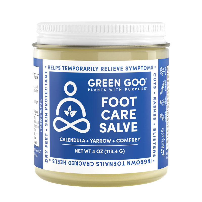 Green Goo Foot Care Salve, Reduces Irritation & Provides Pain Relief to Heal & Soothe Your Feet, Great for Hikers, Climbers, Parents & Teachers, 4 Ounce (Pack of 1), 92289 4 Ounce (Pack of 1)