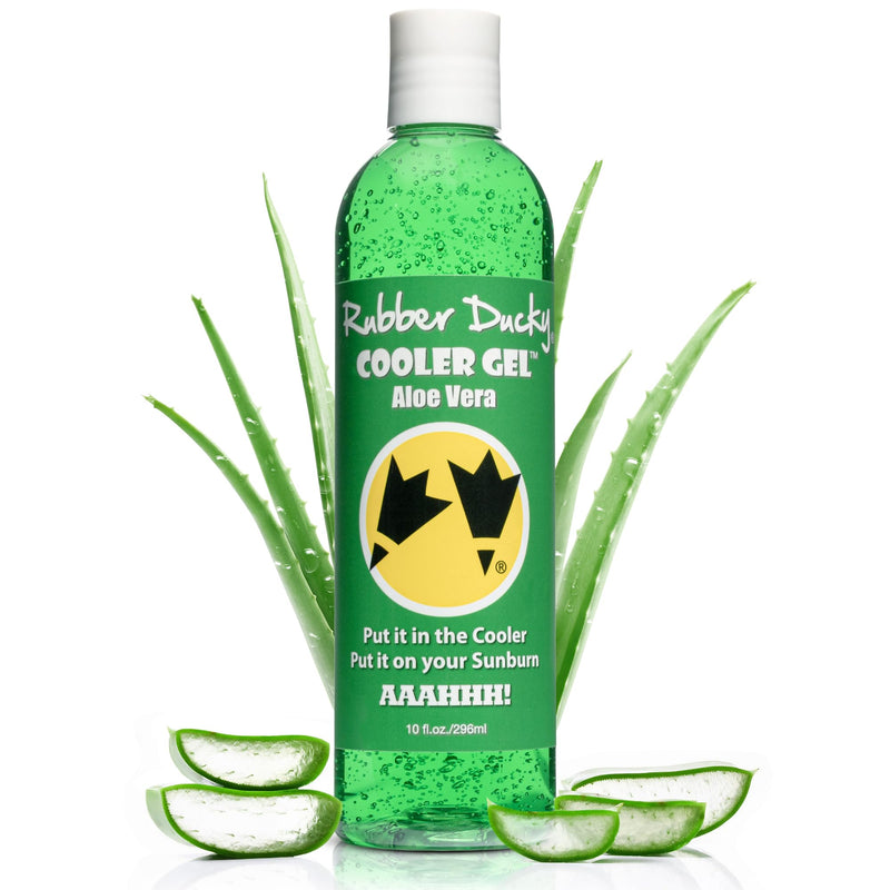 Rubber Ducky Cooler Gel - Sunburn Relief |Soothing Aloe Vera Gel | Fast Absorbing Aloe Gel With Vitamin E & Tea Tree Oil | Vegan | After Sun Care | 10z 10 Ounce (Pack of 1)