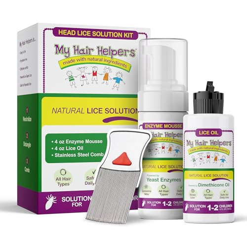 My Hair Helpers Head Lice Solution Kit, Unscented, Works on 1-2 Kids