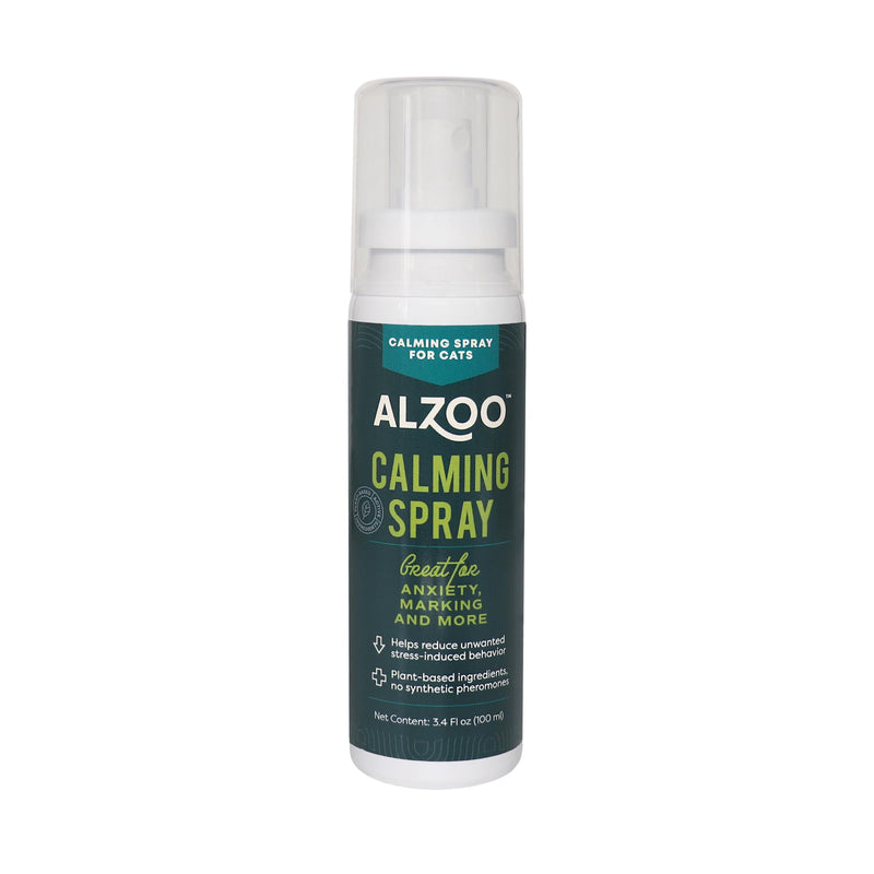 ALZOO Cat Calming Spray - Plant Based Plant Based Stress & Anxiety Relief, with Nepeta Cataria, No Synthetic Pheromones, Stress and Anxiety Relief During Travel, Vet, Fireworks, Separation