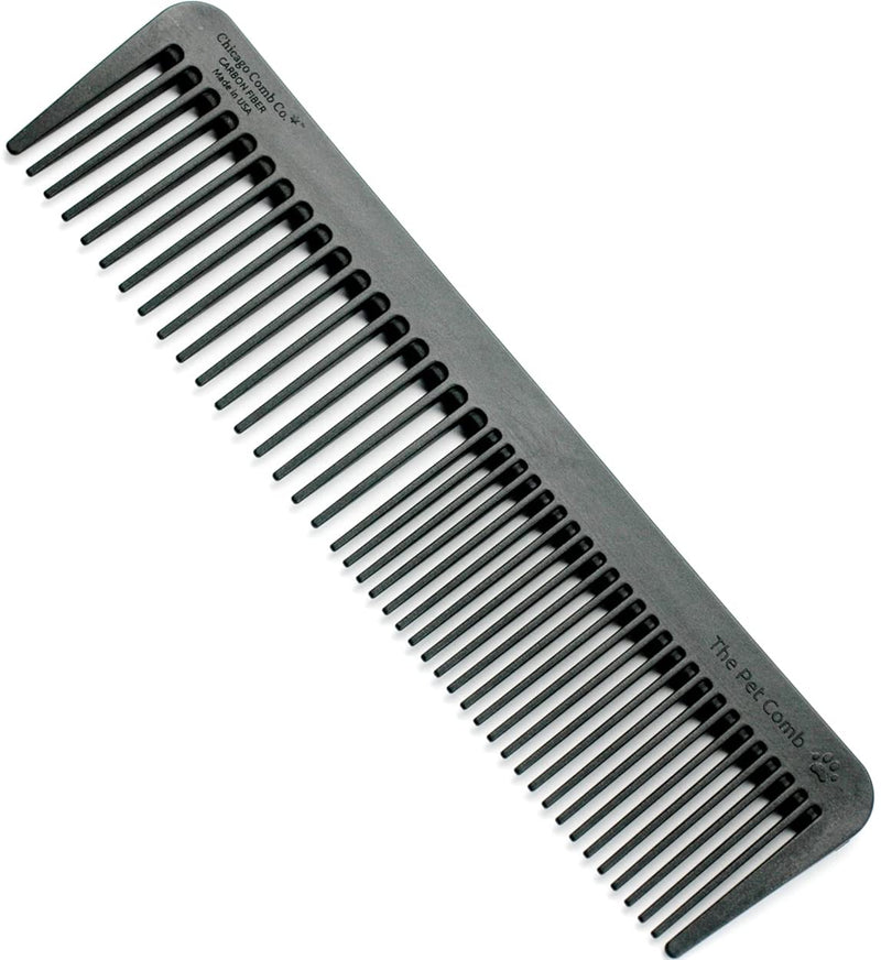 Chicago Comb No. 9 Pet, the XL Comb for Man or Beast, Carbon Fiber, Made in USA - BeesActive Australia