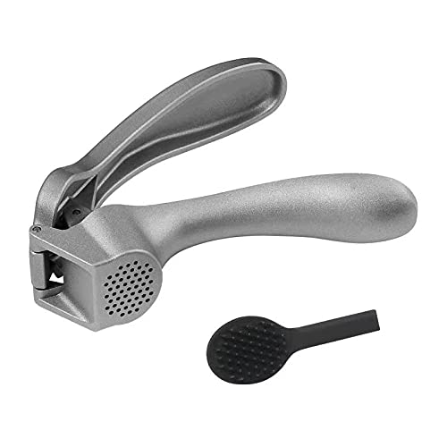 Garlic Press, Garlic Mincer Easy-squeeze Ergonomic Handle, Rust Proof, No Need To Peel, Professional Ginger Press & Garlic Crusher with Handy Cleaning Brush- Dishwasher Safe - BeesActive Australia