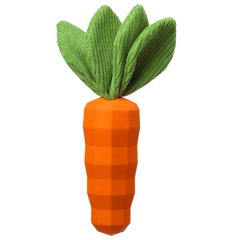 MewaJump Interactive Dog Toys, Durable Dog Chew Toy for Aggressive Chewers Rubber Pet Toy Dog Dental Chew for Small, Medium Breed Orange-Carrot - BeesActive Australia