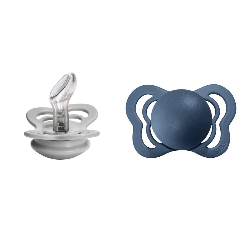 BIBS Pacifiers - Couture Collection | BPA-Free Baby Pacifier | Made in Denmark | Set of 2 Vanilla/Dark Oak Color Premium Soothers | Size 0-6 Months - BeesActive Australia