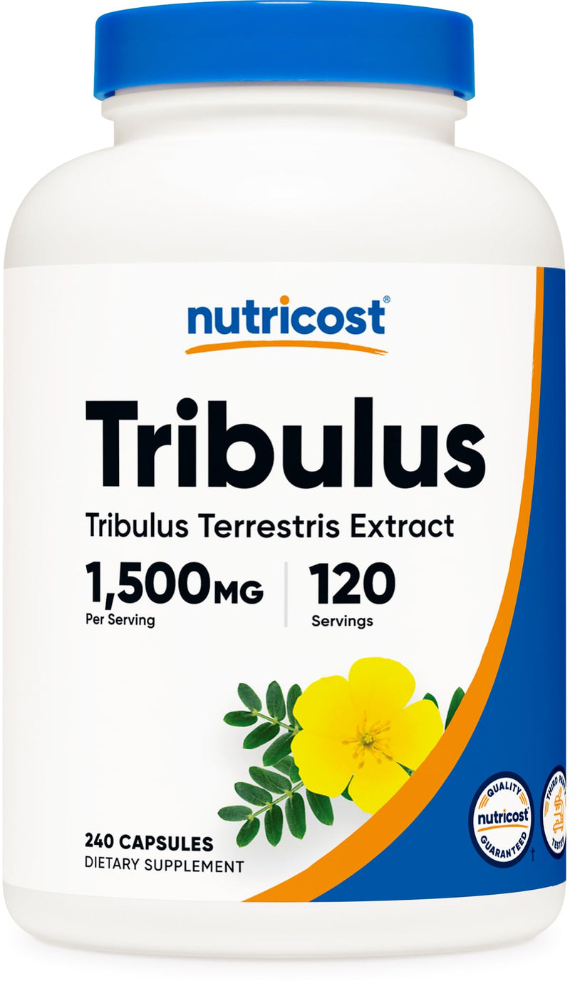 Nutricost Tribulus Terrestris Extract 1500mg, 240 Capsules - 45% Saponins, 120 Servings, Non-GMO, Gluten Free 240 Count (Pack of 1) - BeesActive Australia