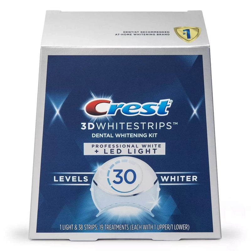 Crest 3D Whitestrips Professional White with Hydrogen Peroxide + LED Light Teeth Whitening Kit - 19 Treatments - BeesActive Australia