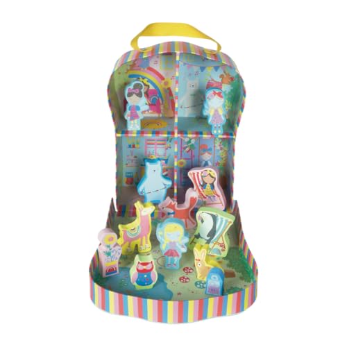 Floss & Rock 43P6364 Rainbow Fairy Play Box with Wooden Pieces