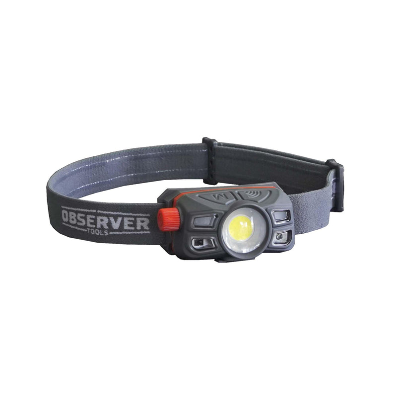 Observer Tools Rechargeable LED Headlamp Waterproof - Hiking Camping Outdoors Flashlight Head Lamp - Hard Hat Work Light w/Motion Sensor for Adults - Gift Standard - BeesActive Australia