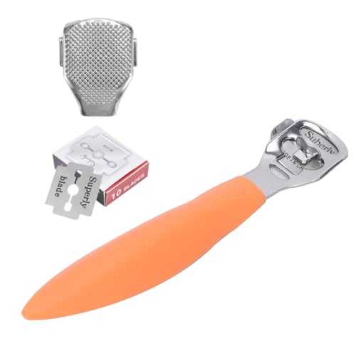 Pedicure Foot File Kit with 11 Blades Foot Care Pedicure Callus Shaver Hard Skin Remover Callus Shaver Remover Stainless Steel Hard Skin Calluses Planer Pedicure Foot File Tool for Hand Feet(01) 01