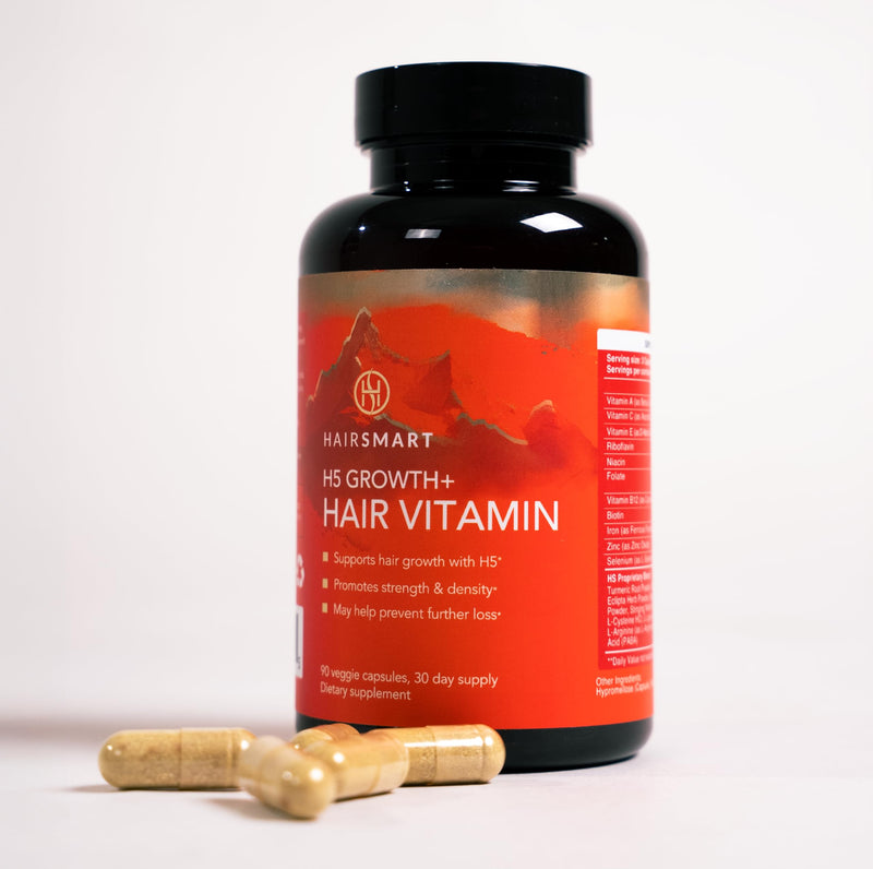 H5 Grow+ Hair Vitamin Supplement - Biotin, Ayurvedic Herbs & 5 Nutrient Groups for Hair Growth, Density & Strength | Best Supplement for Hair Loss | Hair Growth Vitamins, 90 Count, Pack of 1