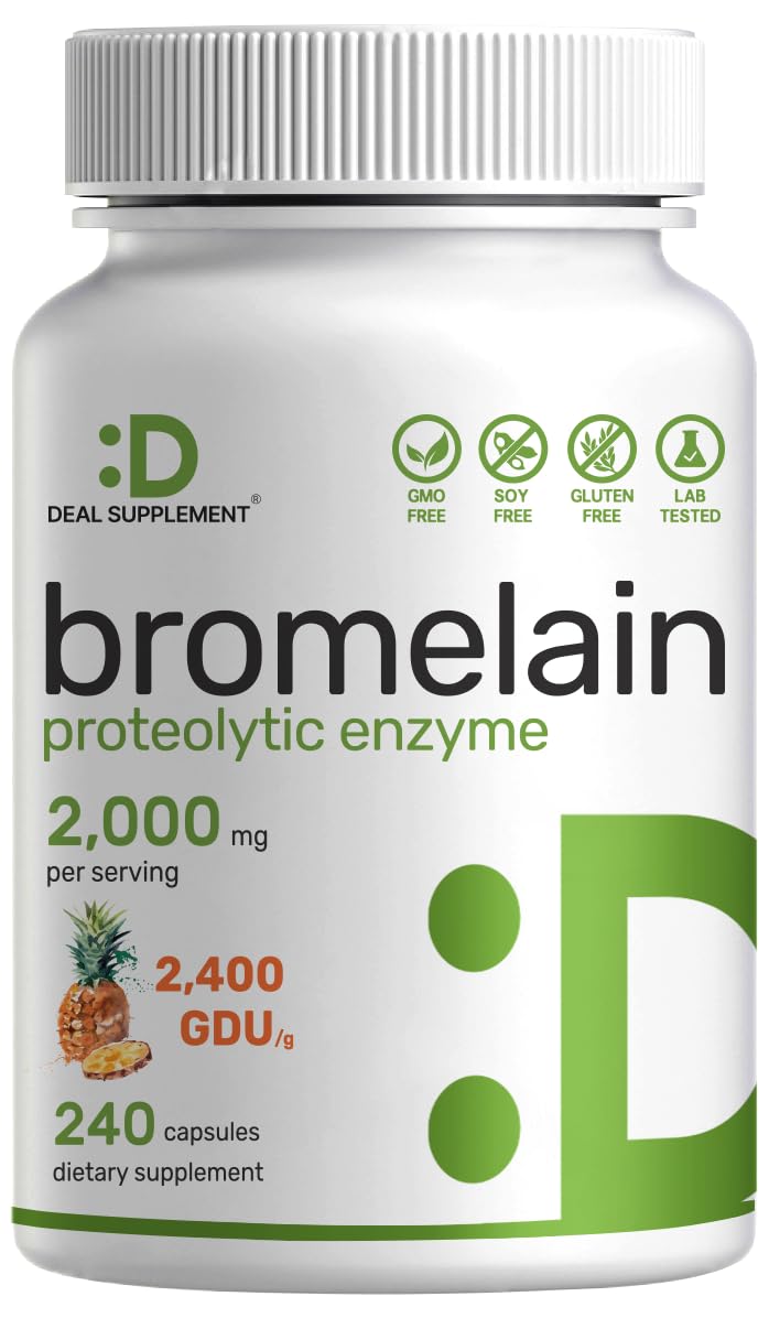 Bromelain Supplement 2,000mg Per Serving, 240 Capsules – Natural Proteolytic Enzymes from Fresh Pineapple – Supports Nutrient Digestion 1 - BeesActive Australia