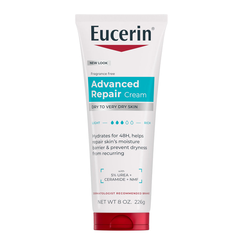 Eucerin Advanced Repair Body Cream for Very Dry Skin, Fragrance Free Daily Body Moisturizer, 8 Oz Tube 8 Ounce (Pack of 1) - BeesActive Australia