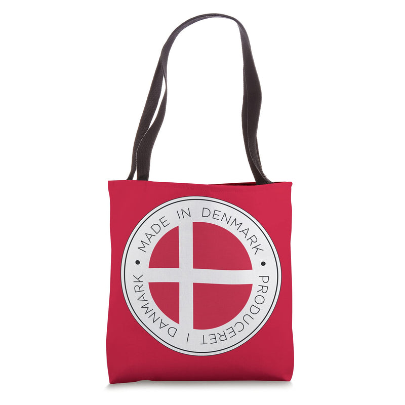 Made In Denmark Flag Red Tote Bag 16 inches - BeesActive Australia