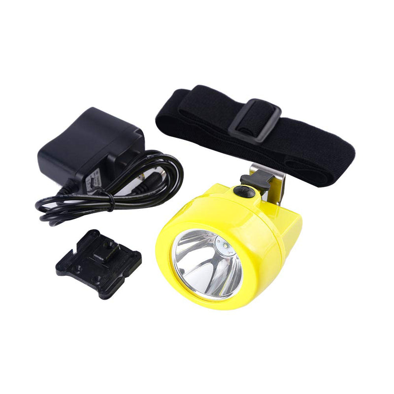 Safety Mining Headlamp KL3.0LM Underground Headlamp Waterproof LED Mining Cap Lamp Explosion Rroof Mining Light Rechargeable Coon Hunting Lights for Hard Hat Model B-White Light
