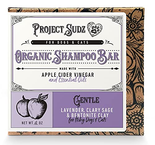 Gentle All Natural Dog Shampoo for Dry Coat for Sensitive Skin | Bar Shampoo for Dogs | Organic Dog Shampoo Sensitive Skin | Lavender (1) 1 - PawsPlanet Australia