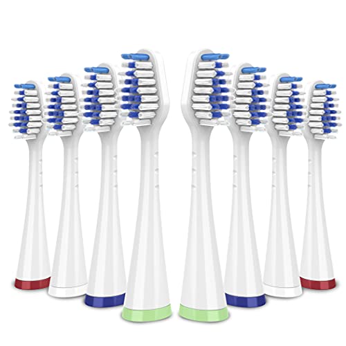 Replacement Toothbrush Heads for Waterpik Complete Care 5.0/9.0 (CC-01/WP-861), STRB-8WW, (8-Pack, White) 8-pack, White